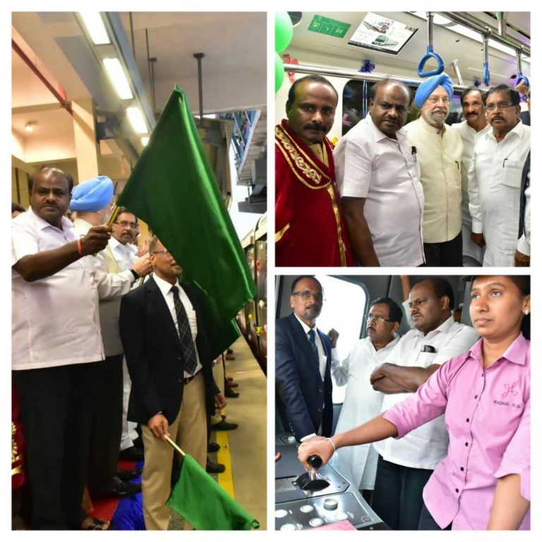 ನೇರಳೆ ಮಾರ್ಗದಲ್ಲಿ  ಆರು ಬೋಗಿ ರೈಲು ಸಂಚಾರ: ಸಿಎಂ ಚಾಲನೆ