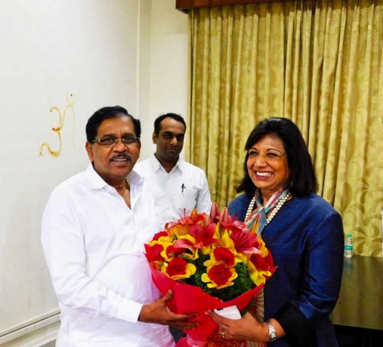 ಉಪ ಮುಖ್ಯಮಂತ್ರಿ ಡಾ.ಜಿ. ಪರಮೇಶ್ವರ್ ಅವರನ್ನು ಭೇಟಿ ಮಾಡಿದ ಕಿರಣ್ ಮಜುಂದಾರ್ ಷಾ