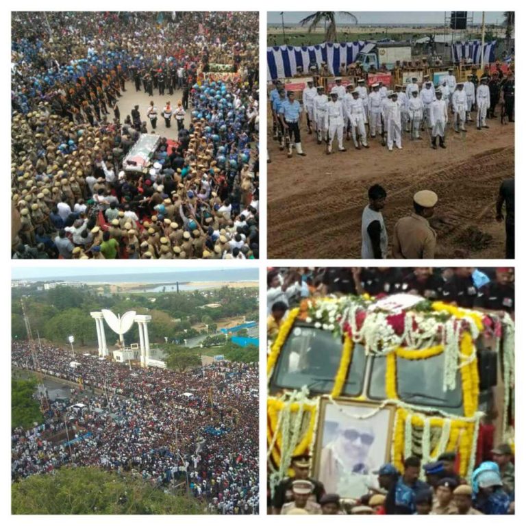 ಮರೀನಾ ಬೀಚ್ ನಲ್ಲಿ ಕರುಣಾನಿಧಿ ಅಂತ್ಯ ಸಂಸ್ಕಾರಕ್ಕೆ ಮದ್ರಾಸ್ ಹೈಕೋರ್ಟ್ ಗ್ರೀನ್ ಸಿಗ್ನಲ್