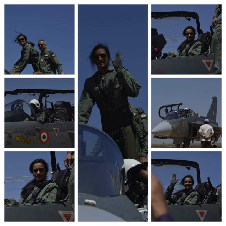 ತೇಜಸ್ ಲಘು ಯುದ್ದ ವಿಮಾನದಲ್ಲಿ ಹಾರಾಟ ನಡೆಸಿದ ಪಿ.ವಿ ಸಿಂಧು!