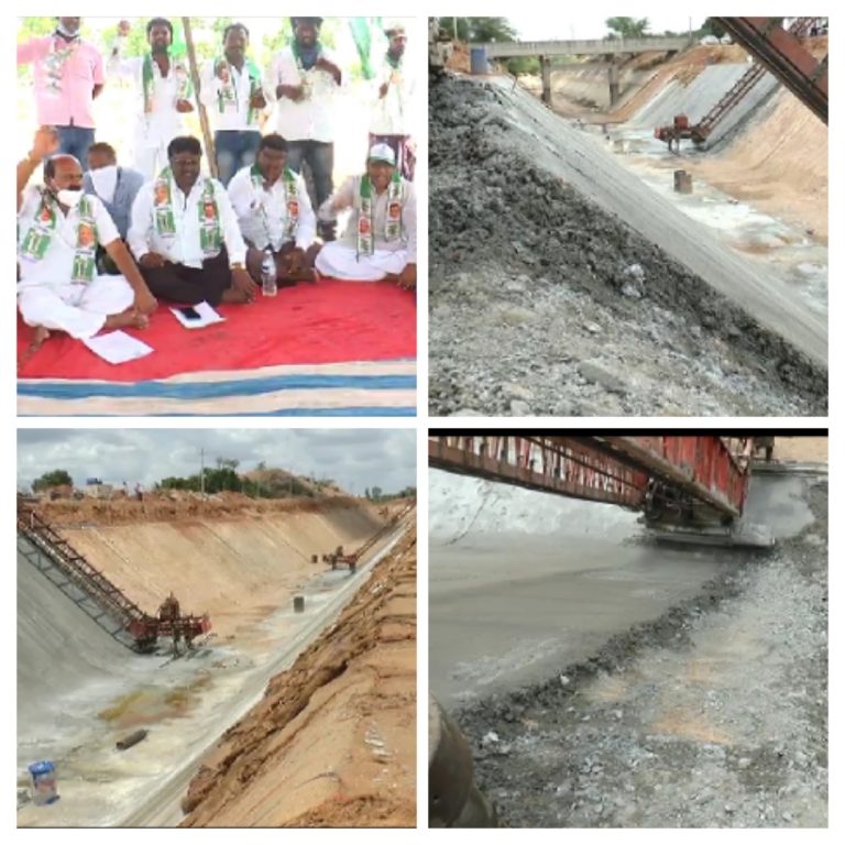 ನಾರಾಯಣಪುರ ಬಲದಂಡೆ ಕಾಲುವೆ ಆಧುನೀಕರಣ ಕಾಮಗಾರಿ ಕಳಪೆಯಿಂದ ಕೂಡಿದೆ: ಜೆಡಿಎಸ್ ಕಾರ್ಯಕರ್ತರ ಪ್ರತಿಭಟನೆ