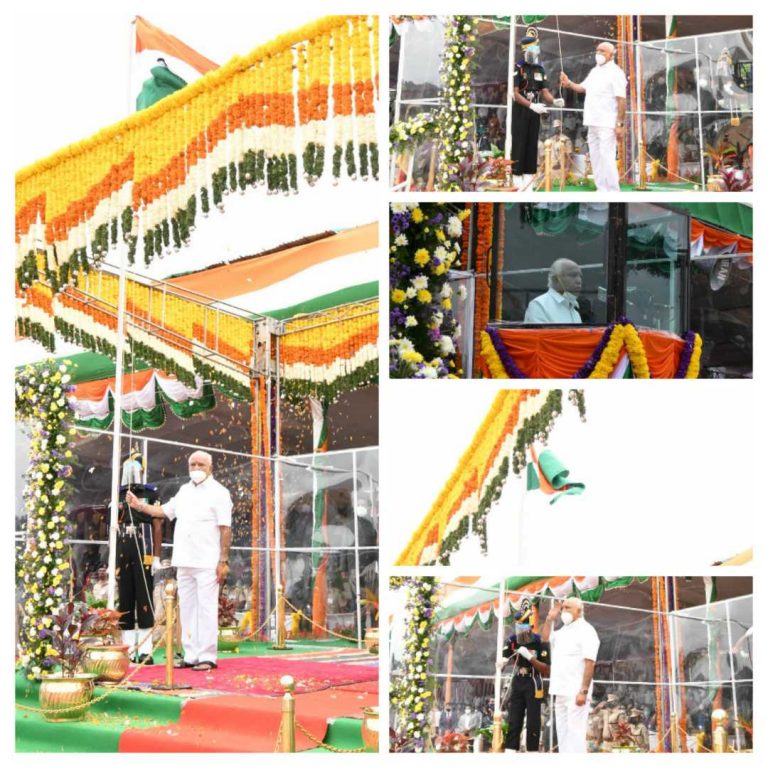 ಮಾಣಿಕ್ ಷಾ ಪರೇಡ್ ಮೈದಾನದಲ್ಲಿ ಸ್ವಾತಂತ್ರ್ಯ ದಿನಾಚರಣೆ: ಧ್ವಜಾರೋಹಣ ನೆರವೇರಿಸಿದ ಸಿಎಂ