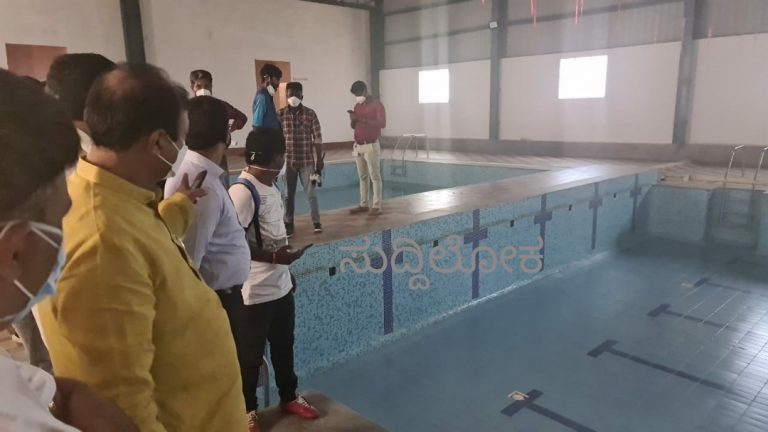 ಕ್ರೀಡಾ ವಸತಿ ನಿಲಯಕ್ಕೆ ಸಚಿವರ ಭೇಟಿ, ಪರಿಶೀಲನೆ